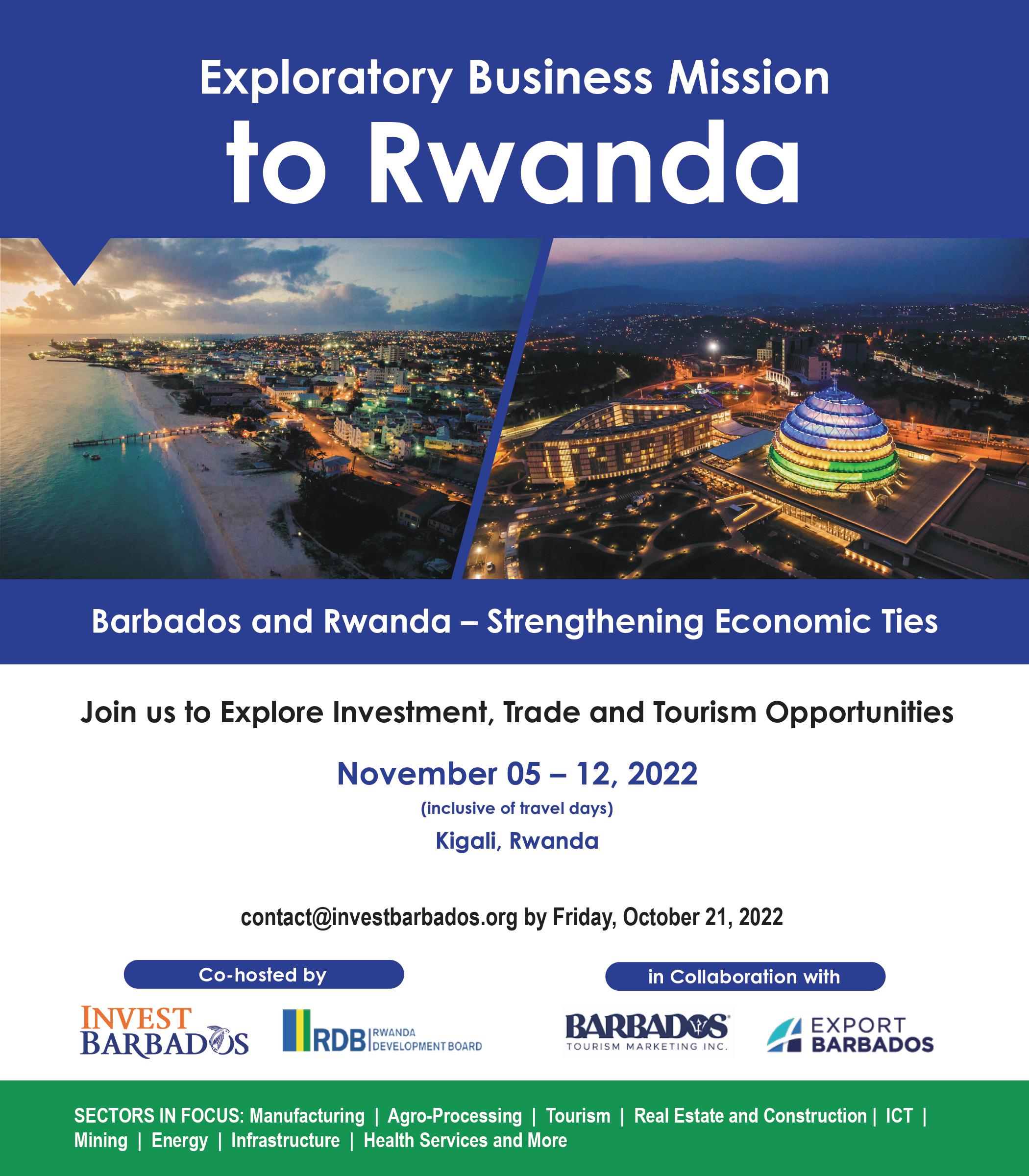 Exploratory Business Mission to Rwanda - November 5-12, 2022