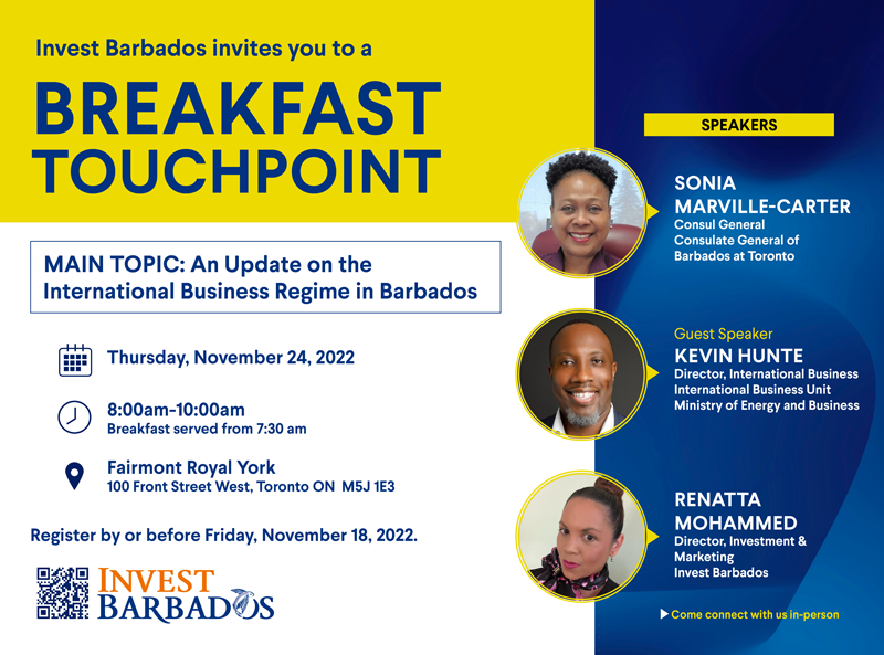 Breakfast Touchpoint - An Update on the International Business Regime in Barbados
